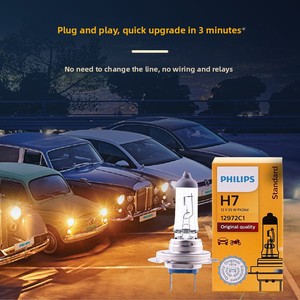 Bombilla Halógena <span class=keywords><strong>H7</strong></span> para Faros Delanteros de Automóvil y Luces de Jardín, 12V, Luz Alta/Baja Integrada, Lámpara Antiniebla - Product Image 1