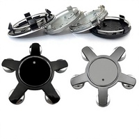 Pour Audi 135mm 69mm 68mm 61mm 60mm Gris Noir Cache-moyeux de roue de voiture Cache-roue Anti-poussière Emblème Logo Accessoires automobiles