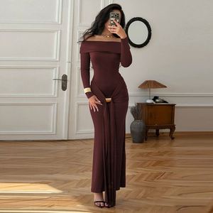 chinese dress ladies Leopard Print One Shoulder Long Sleeve Dress from Reneecollection –  Urbanheer main image 0