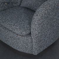 Fauteuil pivotant moderne rembourré pour salon, chaise d'appoint pivotante avec accoudoirs