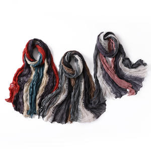 Hijab serti balinais progressif arc-en-ciel couleur mince froissé musulman dames châle - Product Image 2