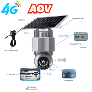 <span class=keywords><strong>Caméra</strong></span> de <span class=keywords><strong>surveillance</strong></span> extérieure PTZ solaire avec batterie, 3MP AOV, enregistrement 24h/24, <span class=keywords><strong>Wifi</strong></span>, carte SIM 4G - Product Image 2