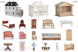 <span class=keywords><strong>Casa</strong></span> delle bambole in scala 1:12 mobili Mini Nursery lettino in legno culla accessori <span class=keywords><strong>casa</strong></span> delle bambole in miniatura - Product Image 5