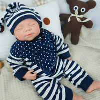 Muñeca Reborn de Silicona Sólida de 3.3Kg/50cm, Muñecas Bebé de Silicona Suave, Muñeca Reborn de Silicona de Cuerpo Completo para Adultos