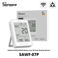 SONOFF SAWF-07P AirGuard PM2.5/PM10 Matter Over Wi-Fi Moniteur de Qualité de l'Air Compatible Matter Intégration Intelligente Alexa Apple Home