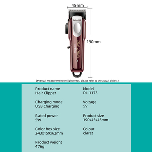 DL-1173 di DALING USB ricaricabile Cordless <span class=keywords><strong>elettrico</strong></span> Trimmer per <span class=keywords><strong>capelli</strong></span> strumenti speciali da barbiere fornisce <span class=keywords><strong>barba</strong></span> <span class=keywords><strong>rasoio</strong></span> casa all'aperto dell'hotel - Product Image 2