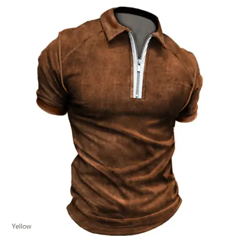 Wholesale custom embroidery logo Polo t shirt men custom printed plain golf polo Polyester zipper tshirt for men