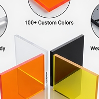Plaque acrylique PMMA colorée sur mesure, panneau en plastique coulé transparent pour affichage et fabrication