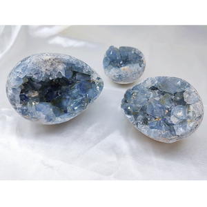 Wholesale Natural Raw Celestite Cluster Quartz Healing Celestite Crystal Cluster Small Celestite Geode for Decoration