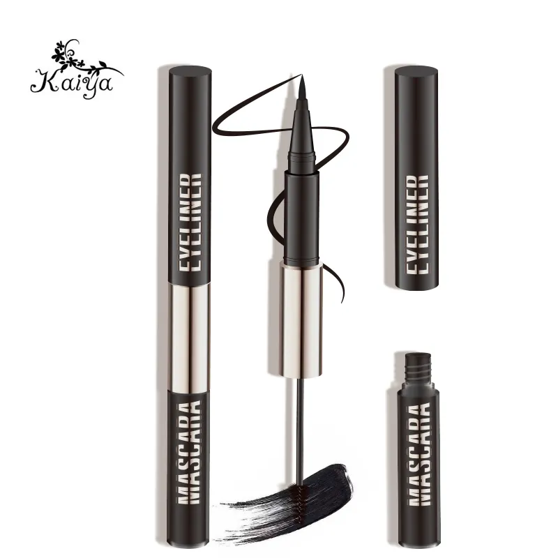 Double Side Black Liquid Eye Liner Pen Eyelash Mascaras Vegan Multi Use Eyes Makeup Waterproof 2 in 1 Mascara And Eyeliner