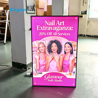 Boîte à lumière LED ultra-fine escamotable avec cadre à clipser en aluminium pour affichage publicitaire en magasin et centre commercial