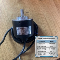 Encodeur rotatif Autonics E50S8-1000-3-T-24, Ø ext. 50mm, arbre 8mm, 1000ppr, sortie Push-Pull