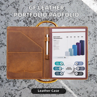 Porte-documents professionnel en cuir GF, format A4, pour CV, entretien, conférence d'affaires, bloc-notes juridique