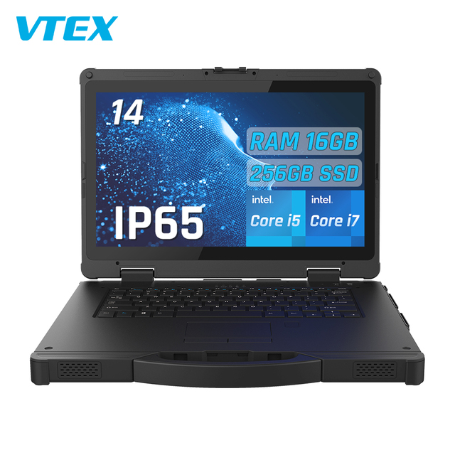 14'' Fully Rugged Touch Laptops I5 Ip65 GPS 6300mAh Industrial Grade Dustproof Waterproof Support Glove Touch LTE 4G 14'' I5