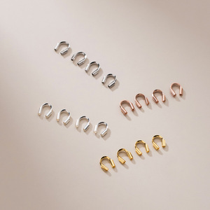 Fornituras de Joyería de Plata de Ley S925, Protectores de Alambre, Cierres en Forma de U, Conectores de Lazo para Fabricación de Joyería con Cadenas DIY - Product Image 2