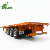 Semi-remorque plateau porte-conteneurs 3 essieux Chine 20FT 40FT pour transport de marchandises lourdes