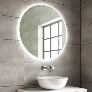 LED SMD Chips Round Illuminated Mirror IP44 Bathroom Waterproof LED Wall Bathroom Mirror Light