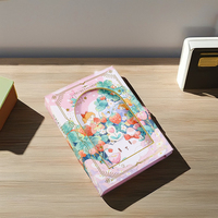 Carnet de notes écologique en gros, mignon et kawaii pour enfants, 32K, pour écoliers, avec cadenas à combinaison et motif floral