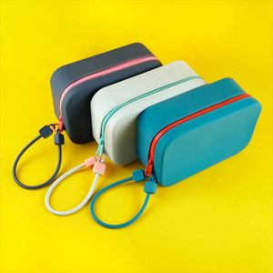 Women's Large Silicone Rubber Crossbody Shoulder Bag Waterproof <b>Makeup</b> <b>Case</b> Zipper Cosmetic Coin Purse <b>Brush</b> Pouch Fashion Candy - Product Image 6