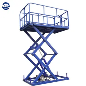 Elevador hidráulico de carga para armazém, elevador elétrico fixo tipo tesoura, elevador vertical de material para carga e descarga de mercadorias