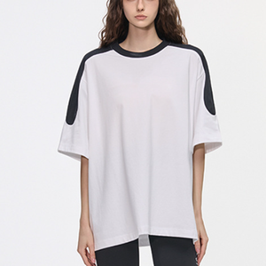 Camiseta de Manga Corta para Hombre de Alta Calidad, Corte Amplio y Recto, Secado Rápido, Tacto Fresco, Diseño Color Block 7A, Antibacteriana - Product Image 4
