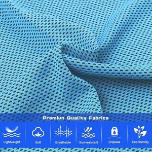 Serviette de sport rafraîchissante personnalisée, respirante, à séchage rapide, écologique, en polyester + polyamide 55g 30x100cm, lavable en machine - Product Image 4