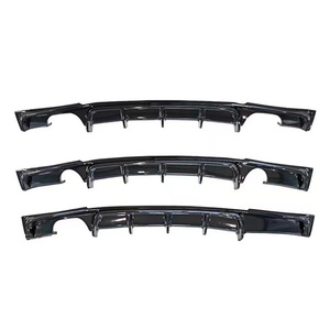 Bmw Rear Bumper Lip Spoiler Abs Matte Black With Led Light For 2013 2019 F30 Mp <b>Models</b> - Product Image 4