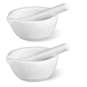 Mortier et pilon en porcelaine de laboratoire 60mm - Product Image 2