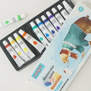 Ensemble de peinture à l'aquarelle et à la <span class=keywords><strong>gouache</strong></span> Hongxi, boîte d'art non toxique, tubes de 6 ml et 12 ml, lavable, pour débutants, enfants, toile et papier - Product Image 3