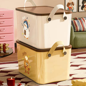 קופסת אחסון מצוירת גדולה קיבולת, ניידת, לארגון צעצועים לילדים, פלסטיק PP, סיטונאי, ניתנת לערום - Product Image 3