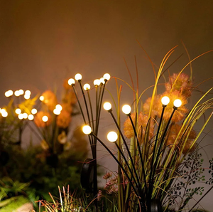 Impermeabile rotondo <span class=keywords><strong>solare</strong></span> Starburst giardino luci ondeggianti 6 LED RGB lucciola lampada per prato esterno alimentato da <span class=keywords><strong>pannello</strong></span> <span class=keywords><strong>solare</strong></span> - Product Image 3