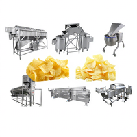 Usine de fabrication automatique de frites clé en main, ligne de production de chips de pommes de terre avec machine d'emballage