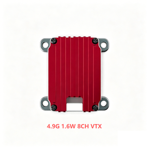 Transmisor de Video VTX de Aluminio Rojo de 4.9G 1.6W 8CH para Drones Quadrotor RC FPV - Product Image 1