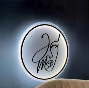 Акриловая зеркальная Золотая неоновая вывеска для салона, бизнес-магазин, индивидуальная светодиодная вывеска, неоновая вывеска для бизнеса - Product Image 3