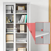 Archivador de Acero de 4 Niveles con Puerta de Vidrio de Cuerpo Entero para Oficinas Corporativas, Centros Médicos, Laboratorios y Gestión de Documentos
