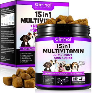 150 Soft Chews Vitamines Naturelles pour Chiens 15-en-1 Compléments Multivitaminés pour Chiens pour Soutenir l'Immunité, la Digestion, la Santé des Articulations et Cardiaque - Product Image 2