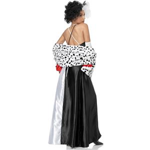 Disfraz de Bruja Blanco y Negro de Cruella Dalmatians para Halloween, Tallas M-XL, Uniforme para Representaciones Escénicas, 4ourcostumes - Product Image 5