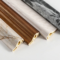 Moulure décorative murale moderne personnalisée en fibre de bambou imitation marbre pour plinthe supérieure de porte et fenêtre
