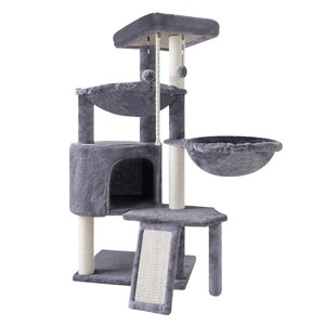Wooden <strong>Cat</strong> Climbing Frame House Integrated Sisal <strong>Scratching</strong> <strong>Post</strong> <strong>Large</strong> Jumping Platform Minimalist <strong>Cat</strong> Tower Sky Pillar-Foreign - Product Image 5
