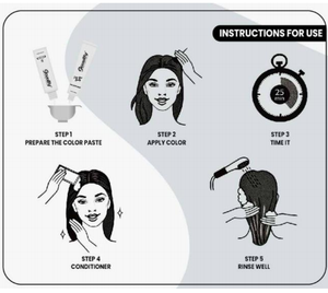 Kit de coloration capillaire permanente en crème personnalisable pour usage domestique, couvrant 100% des cheveux gris, facile à utiliser - Product Image 6