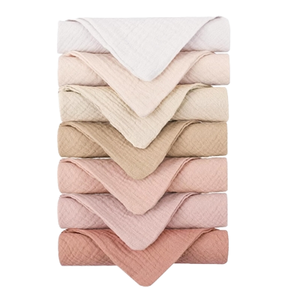 1 takım organik pamuk Muslin Muslin kumaş için kundak battaniyesi katı Jersey 100% örme bebek battaniye yenidoğan erkek kız çabuk kuru - Product Image 1