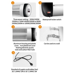 NOUVEAU <span class=keywords><strong>Design</strong></span> Pas Cher Électrique Chambre Halogène <span class=keywords><strong>Infrarouge</strong></span> Chauffe 1500w Plafond Montage Chauffe Intérieur Maison Chauffe-Carbone Fiber NXW/NXW-R - Product Image 2