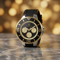 Jam Tangan Wanita Sporty Fashion Stainless Steel Analog Quartz Miyota Movement 41mm Tali Silikon 20mm Multi-Fungsi Small Eyes