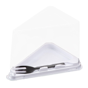 Balidge Disposable Triangular PET Eco-Friendly Food <b>Box</b> Customizable Colors Sizes 300-900 Microns Thick Hinged Design for Cake - Product Image 1