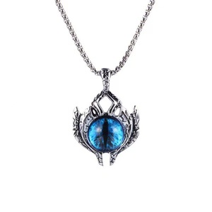 Collares de cadena de caja de acero inoxidable estilo punk y hip-hop para hombre, con colgante geométrico de ojo turco, joyería para fiesta - Product Image 1