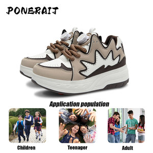 <span class=keywords><strong>Pattini</strong></span> a rotelle a 2 ruote <span class=keywords><strong>in</strong></span> <span class=keywords><strong>linea</strong></span> da uomo alla moda Sneakers a doppio uso <span class=keywords><strong>per</strong></span> bambini <span class=keywords><strong>pattini</strong></span> retrattili con ruote sportive a duplice uso - Product Image 3