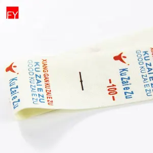 Etiquetas roupas etiquetas tecido taggs autoadesivo cadeia para impressão branca personalizada etiquetas de cetim