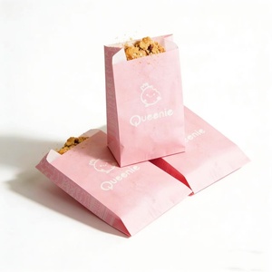 Bolsas <span class=keywords><strong>de</strong></span> Papel Kraft Rosa Reciclables <span class=keywords><strong>de</strong></span> Grado Alimenticio Personalizadas con Logotipo para Pan, Galletas, Baguettes, Bolsas <span class=keywords><strong>de</strong></span> Embalaje para Cafeterías y Panaderías - Product Image 3