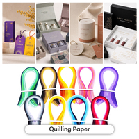 Papier de quilling artisanal en PVC enduit double face imperméable, couleurs mélangées, personnalisable, vente en gros, Chine