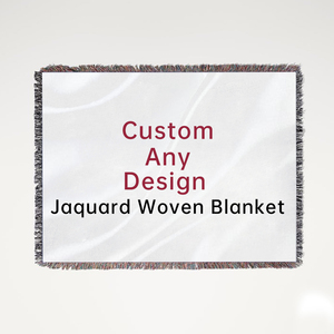 Dairui bán buôn tùy chỉnh dệt kim dệt polyester bông Jacquard chủ đề ném tấm thảm chăn - Product Image 2